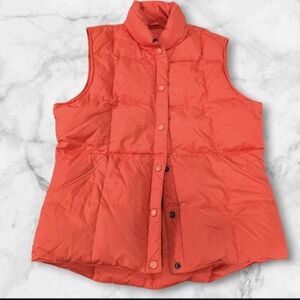 Lands' End Women's Orange Puffer Vest (SIZE :SMALL 6-8)